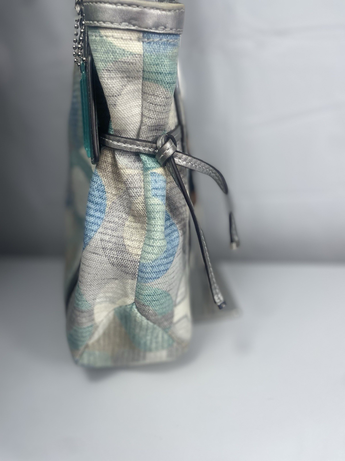 Coach Audrey Metallic Op Art Cinched Tote 19573 W/COA