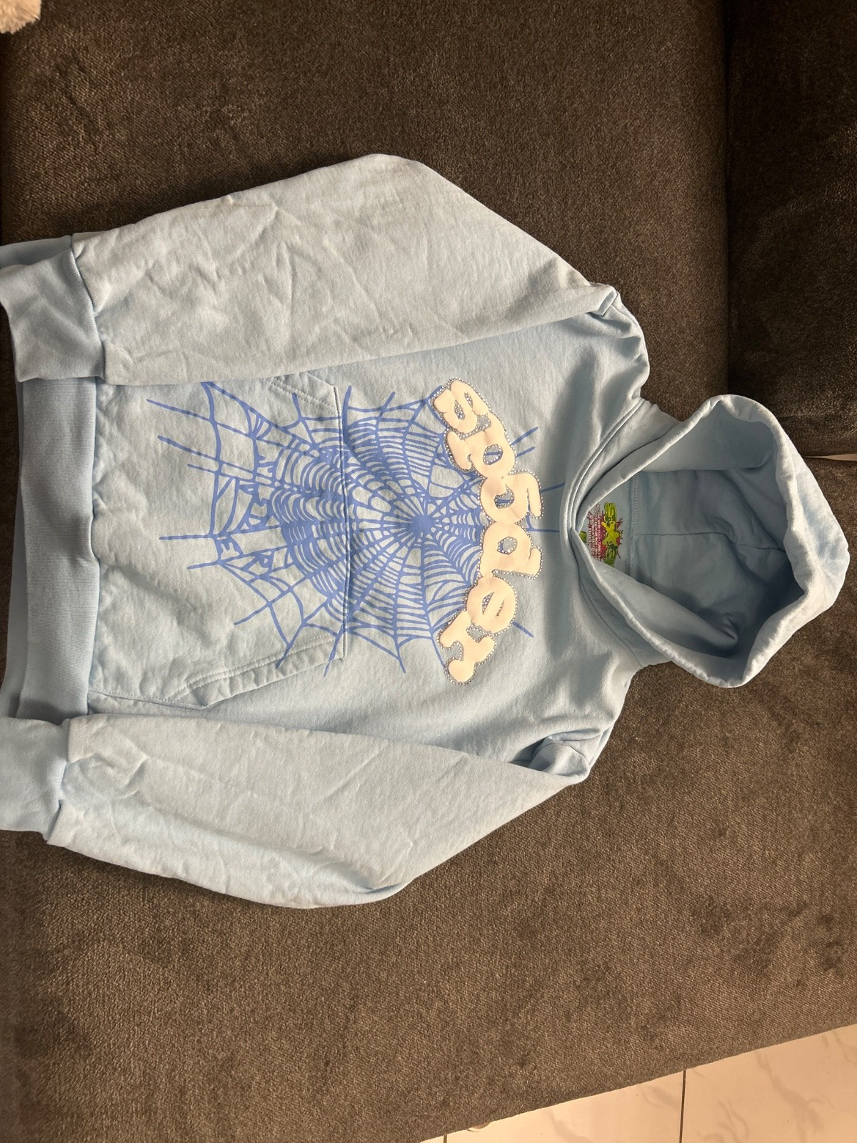 *BRAND NEW* Spider Hoodie Sky Blue Sp5der (Size Medium)