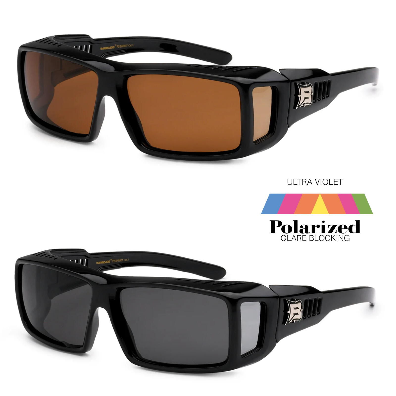Medium POLARIZED Sunglasses FIT OVER Prescription RX Eye glasses Men or Women