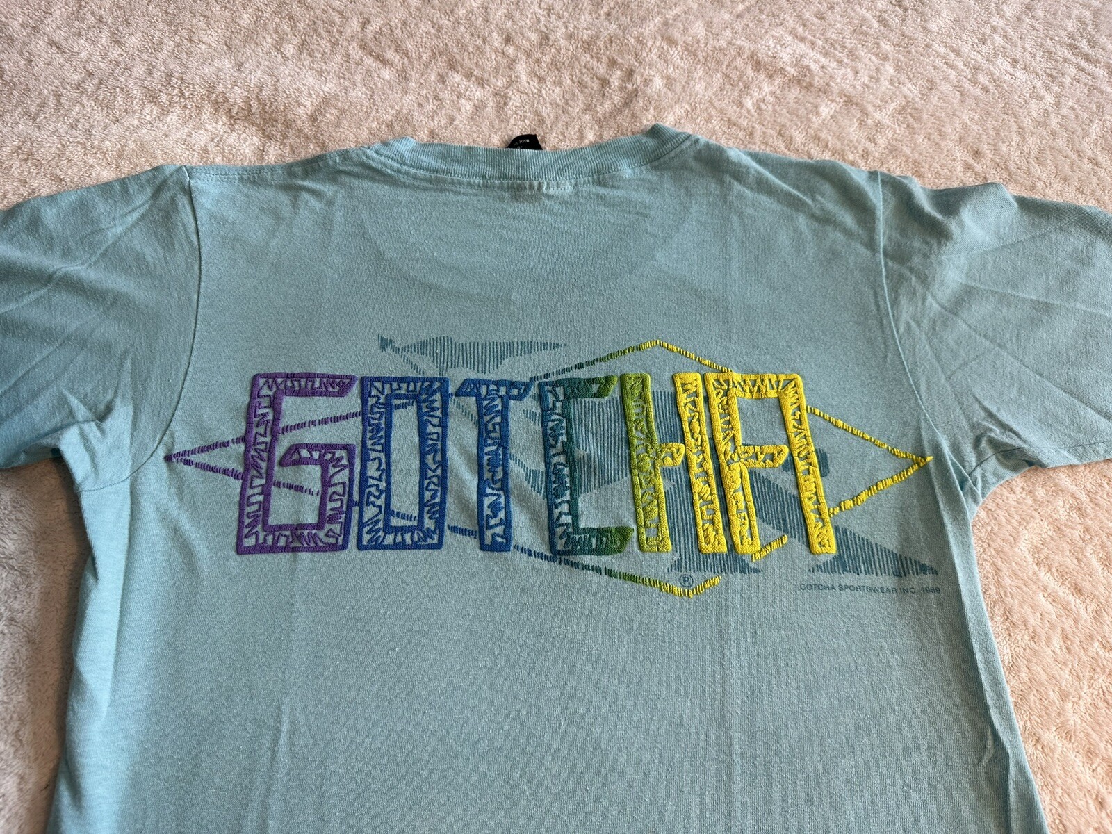 Vintage 1989 1980s 80s Gotcha Sportswear Surf Surfer Surfing Vaporwave T-Shirt M