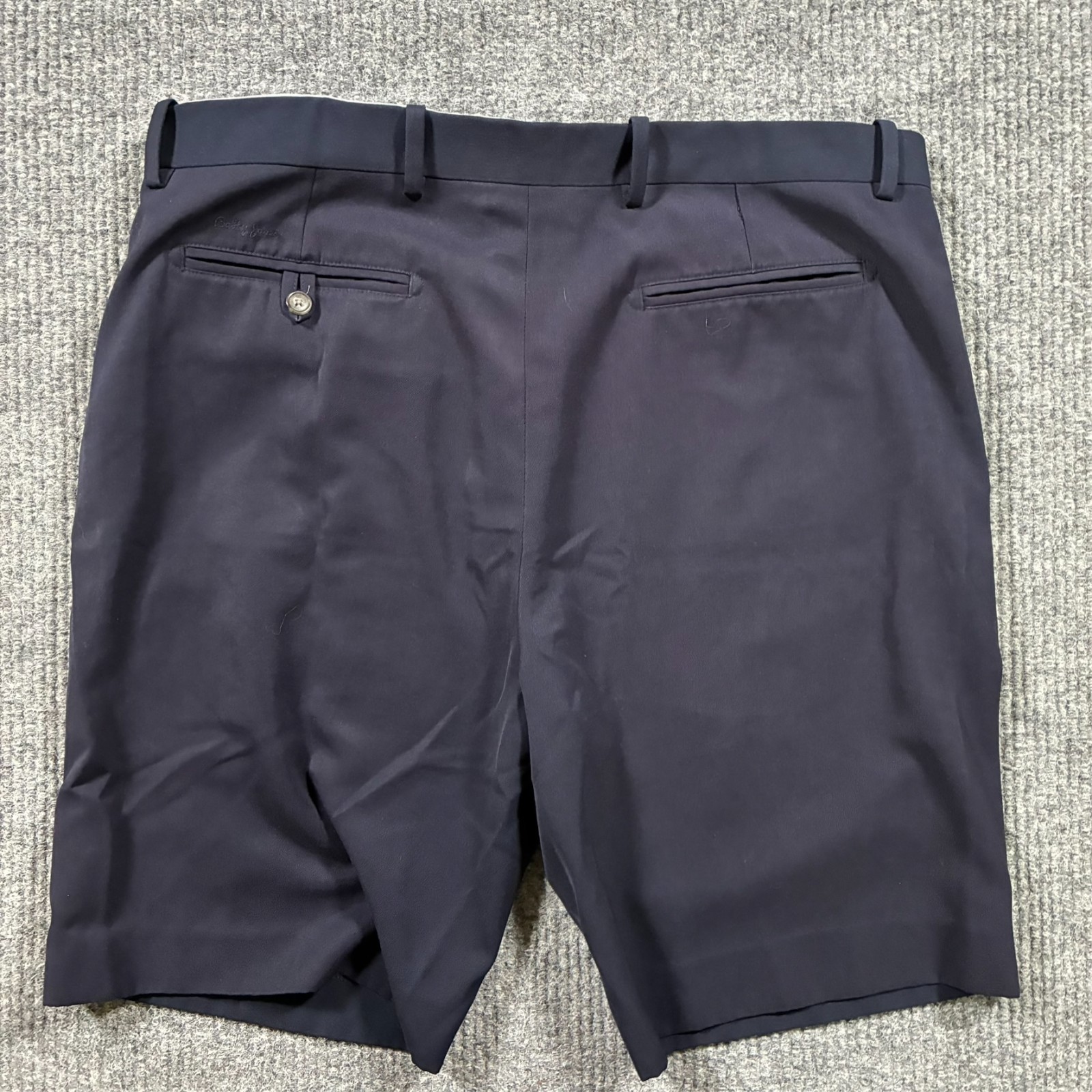 Bobby Jones Mens Golf Shorts W38″ Blue Nanotex Fabric Athleisure Mid Rise