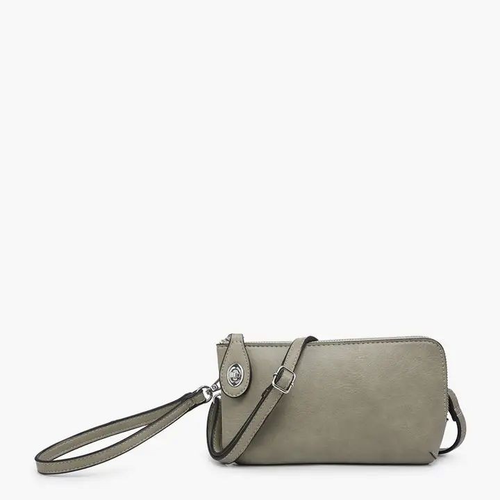 Jen & Co Kendall Crossbody Wristlet with Twist Lock Closure