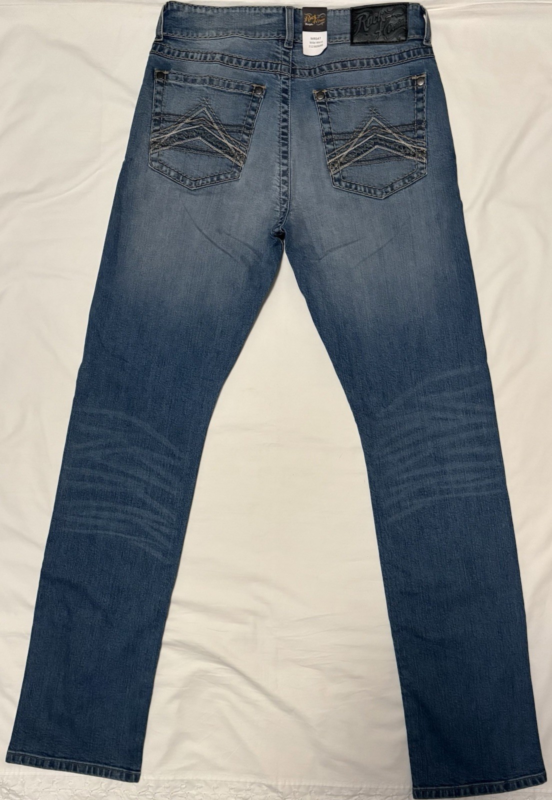 NEW Wrangler Rock 47 Demin MRS47 Wild West Men’s Slim Fit Jean Size 32×36