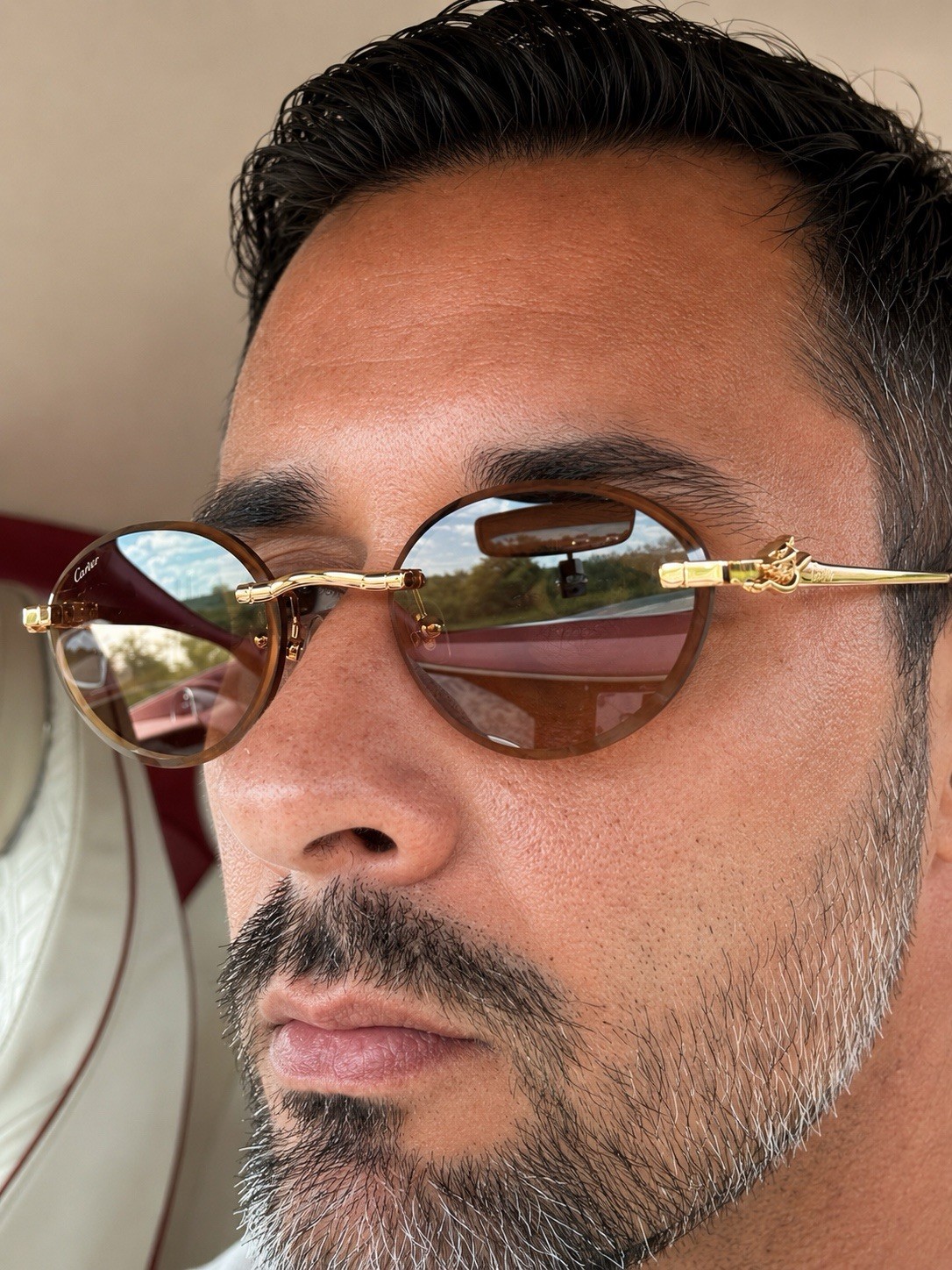 Authentic Cartier Gold Panthère Classic 58MM Oval Sunglasses