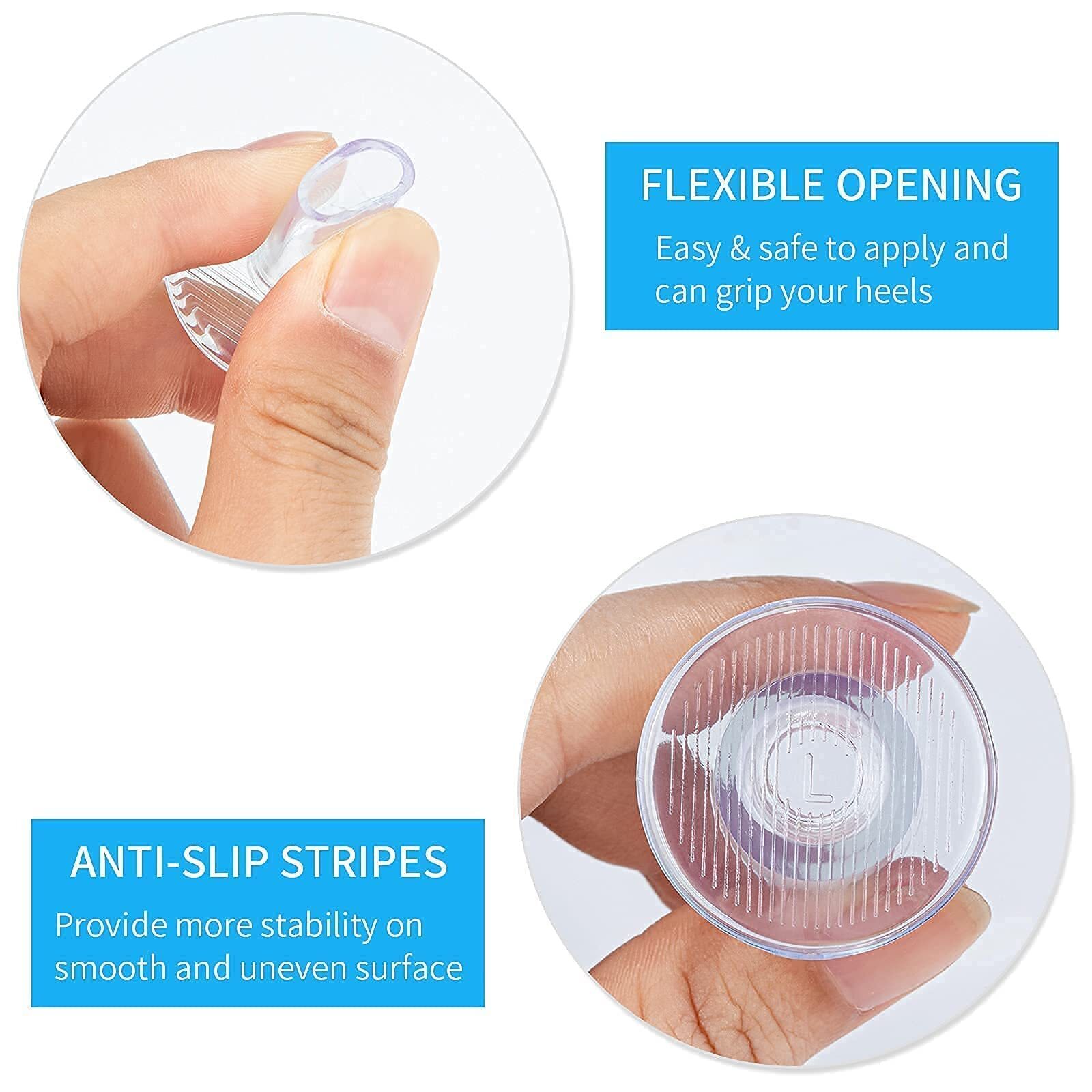 Heel Protectors for Grass 21 Pairs 4 Sizes Clear