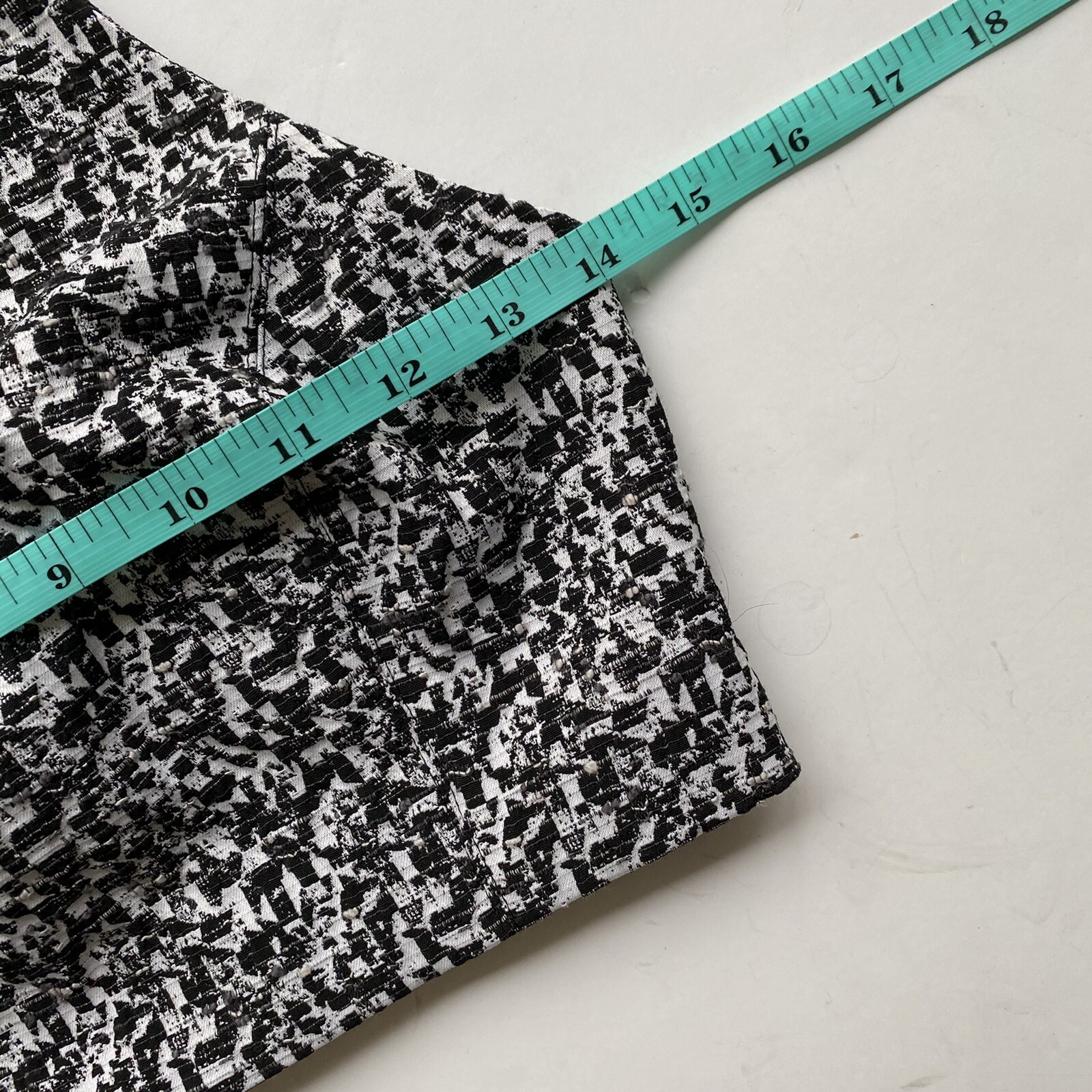 Elizabeth and James Jacquard Upton Crop Top Black White Women’s Size XS