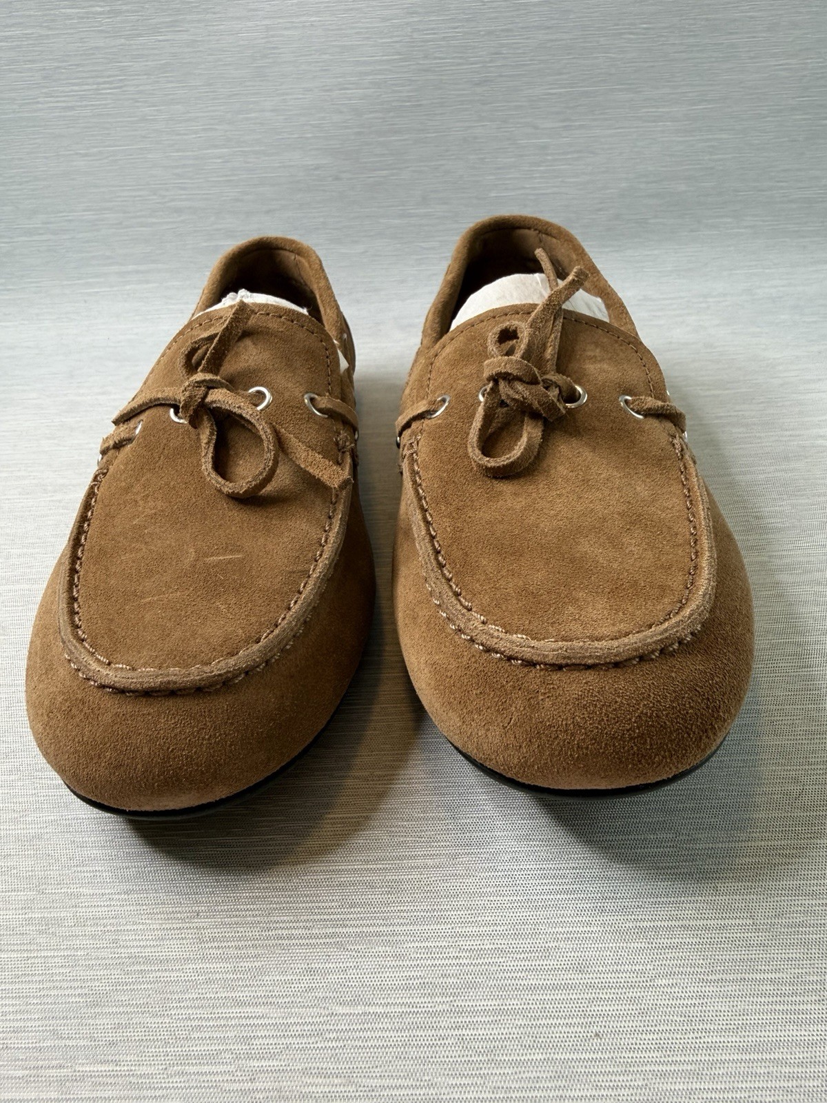 Everlane The Boat Shoe Suede Farro Brown Moccasin Loafers Size 7.5 New in Box
