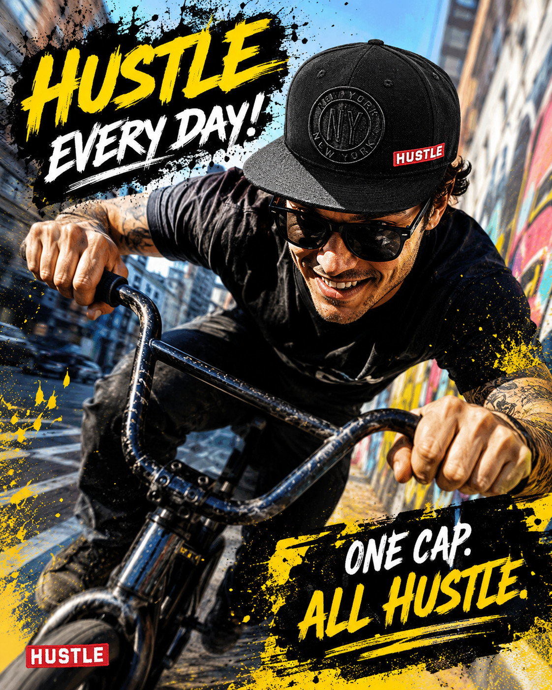 New York Hustle GOAT Fitted Cap – KBETHOS Streetwear Hat Premium Urban – NEW