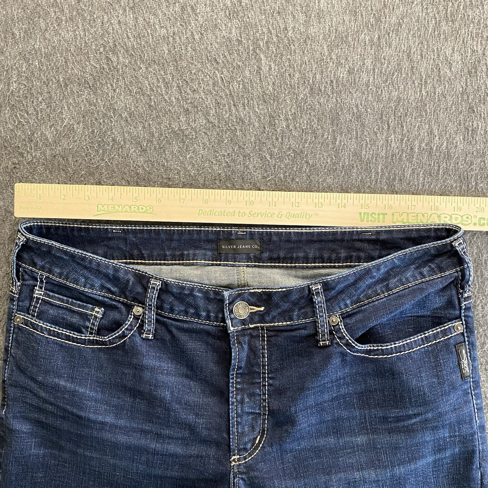Silver Jeans Women’s Size 18 38×31 Dark Blue Suki Slim Boot Stretch Denim