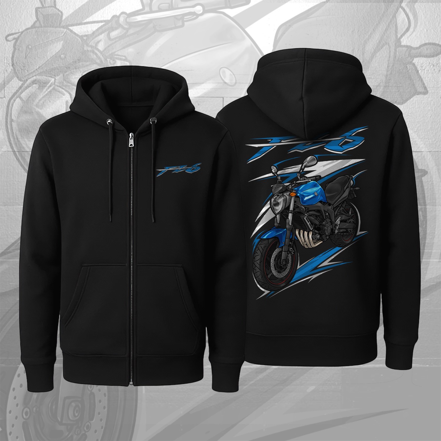 For Yamaha MT-01 & FZ6-N 2005-2009 fans – Motorcycle ZIP Hoodie