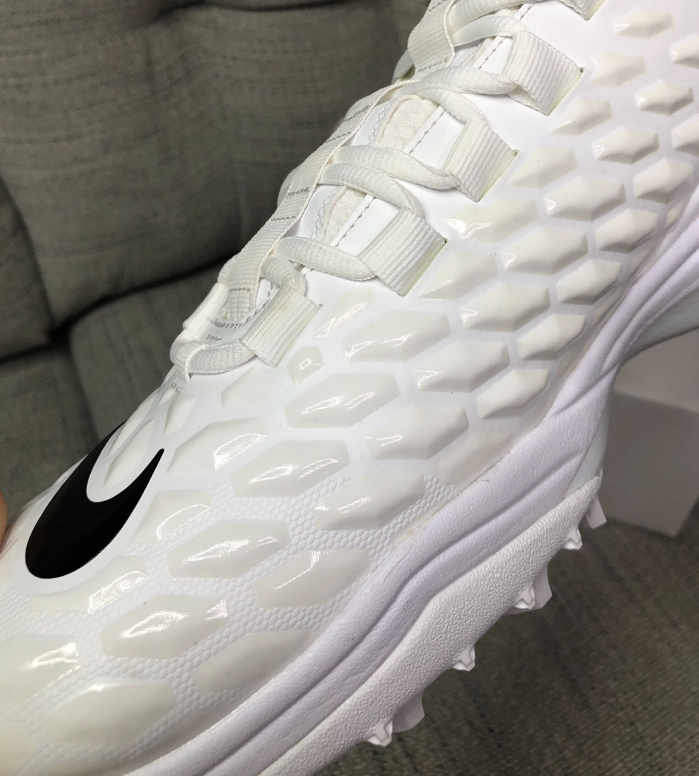 Nike Force Savage Pro 2 Shark White Football Cleats Mens Size 12-13 (BV5448-101)