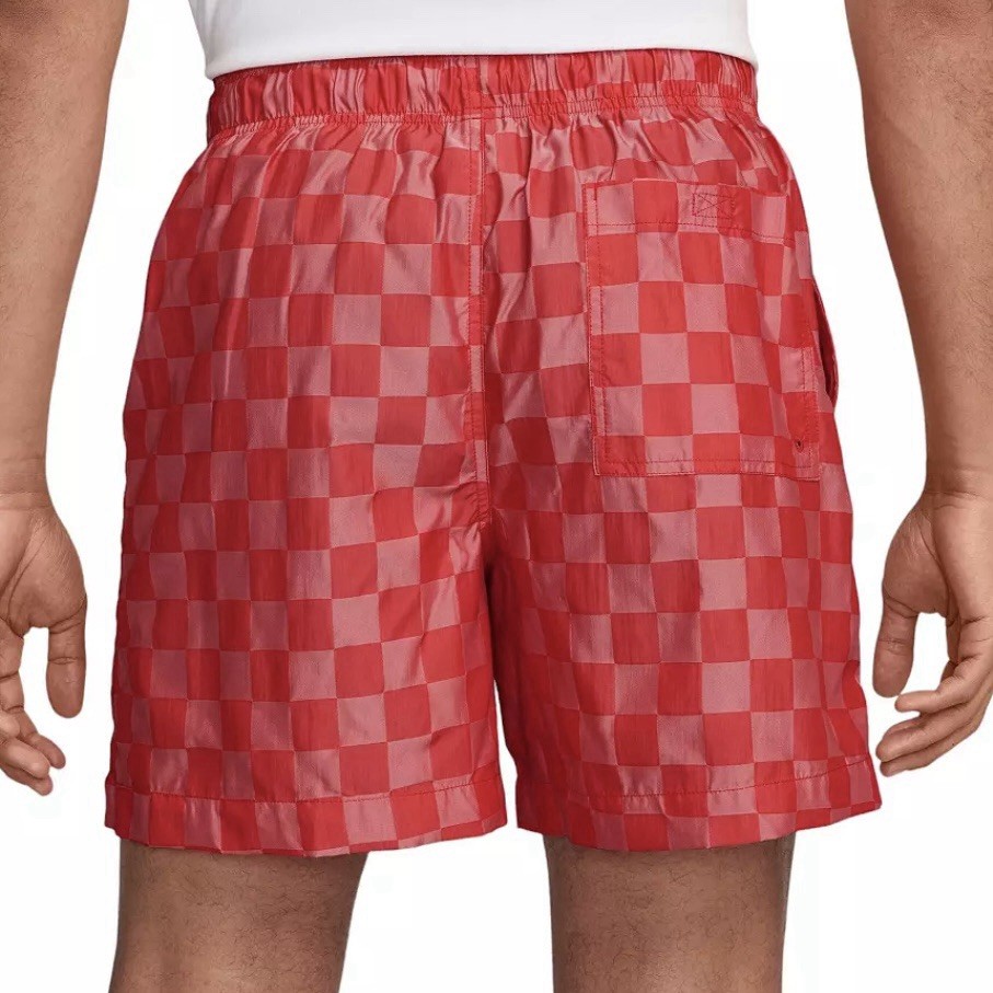 Nike Shorts Sz Large Mens University Red White Club Flow Checkers $60