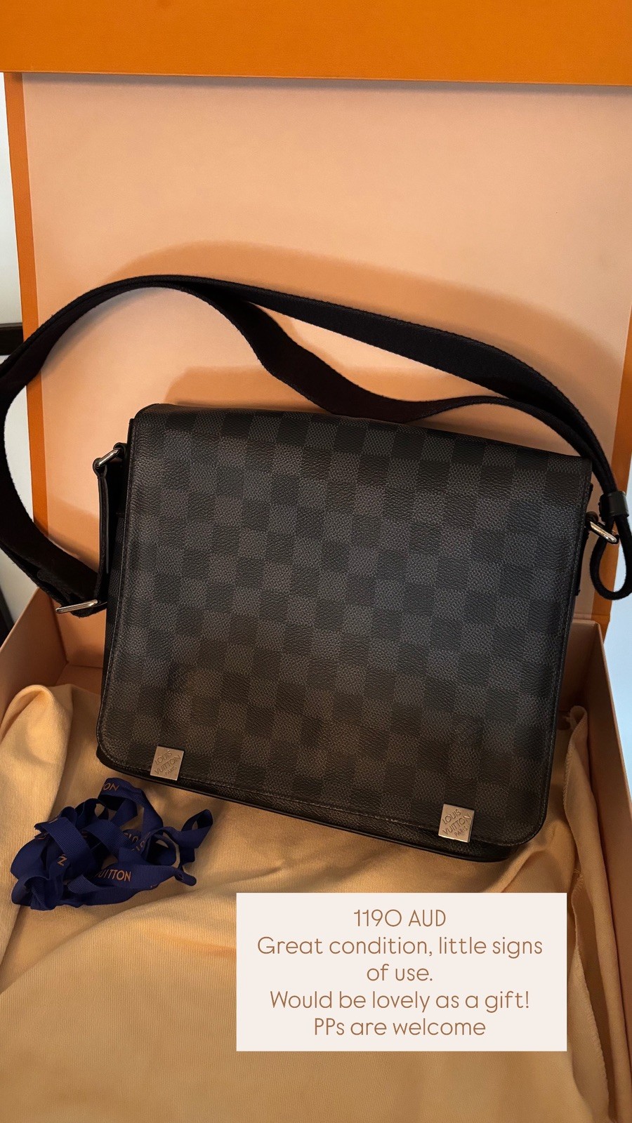 Louis Vuitton Graphite District PM Bag