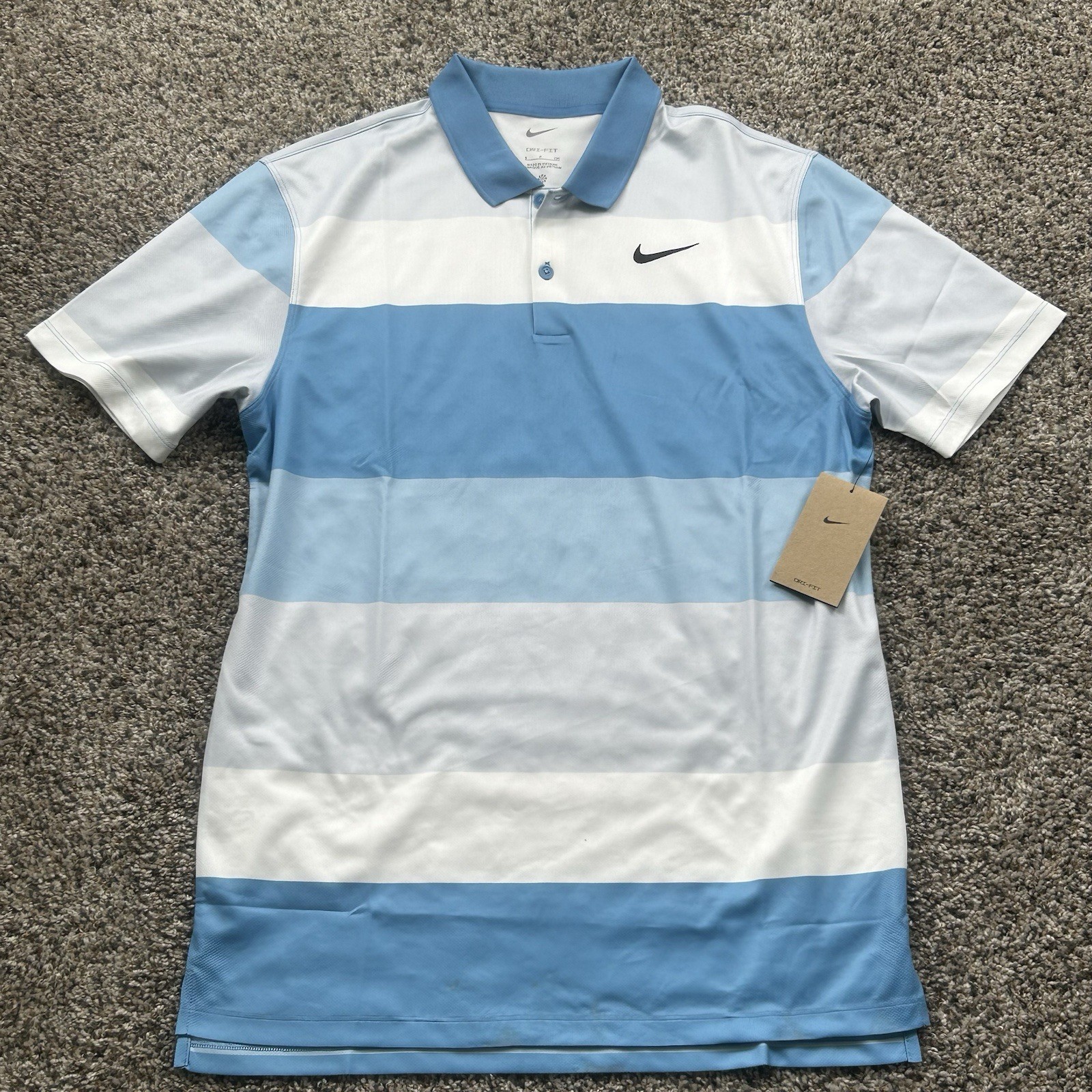 Nike Victory Dri-FIT Golf Polo Striped Blue Men’s Size Small FZ7448-489