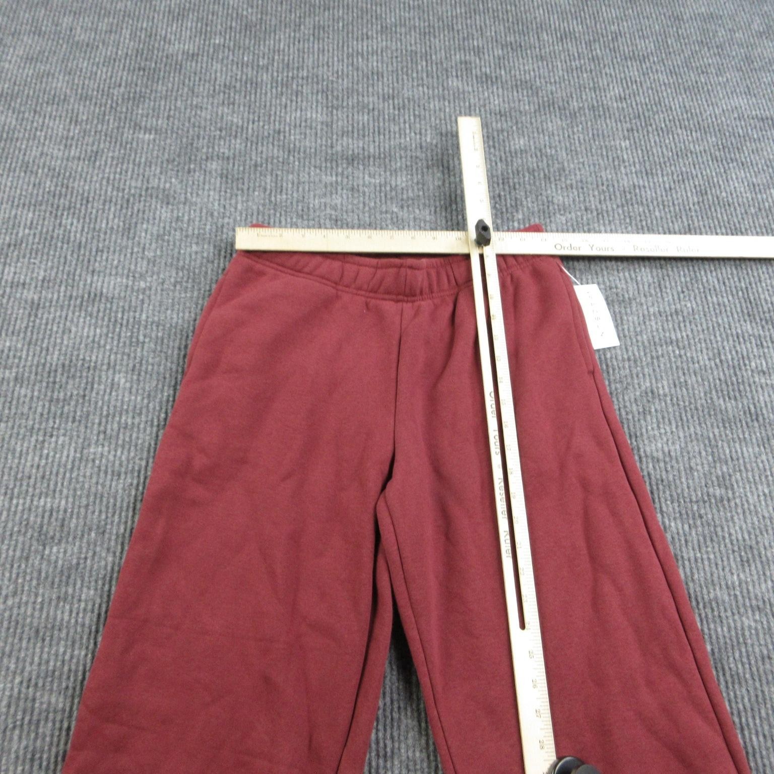 Pacsun Pants Womens S Red Flared Fleece Sweatpants Elastic Waist 28×31* NWT