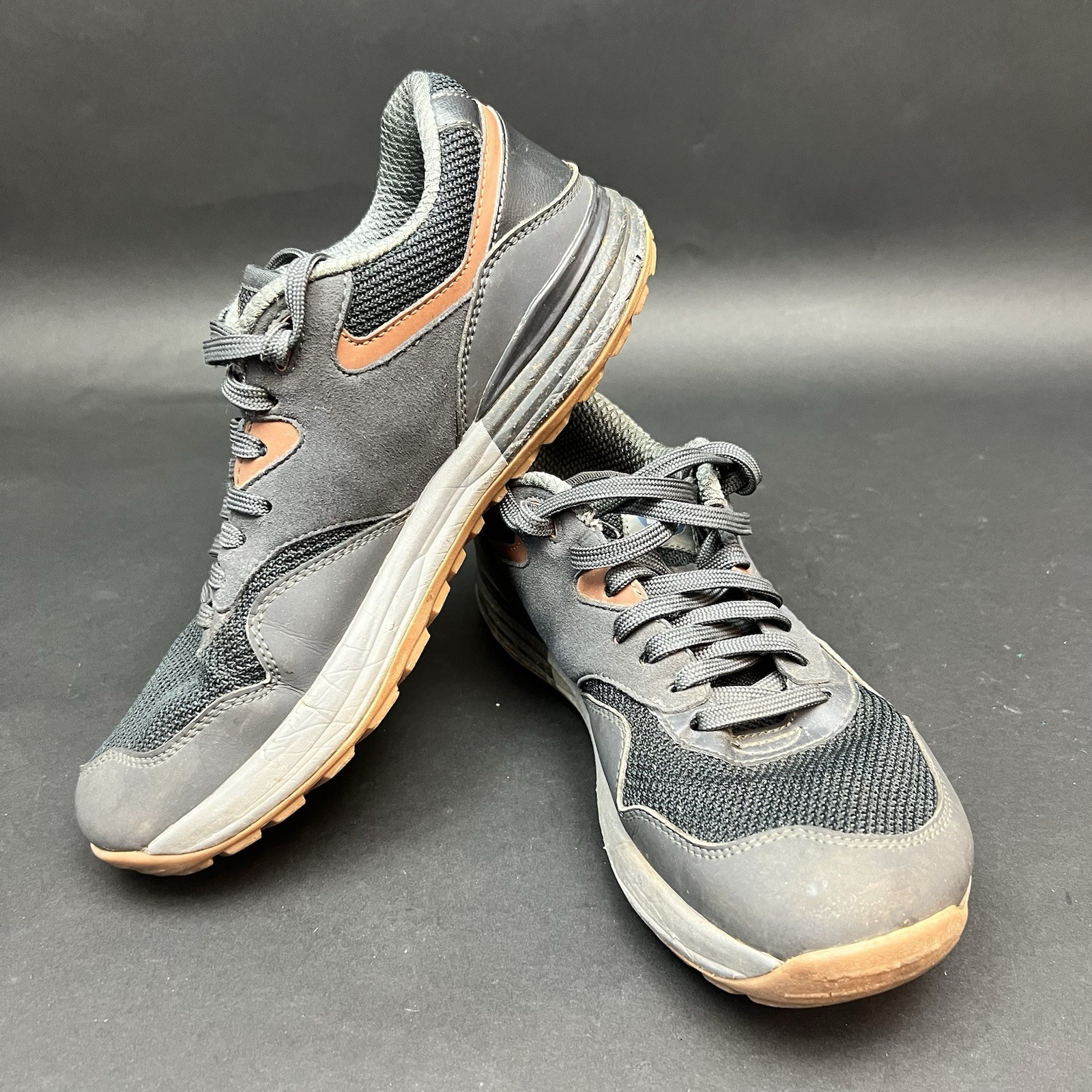 Lems Trailhead Shoes Mens 9 Stormy Night Gray Brown Hiking Casual