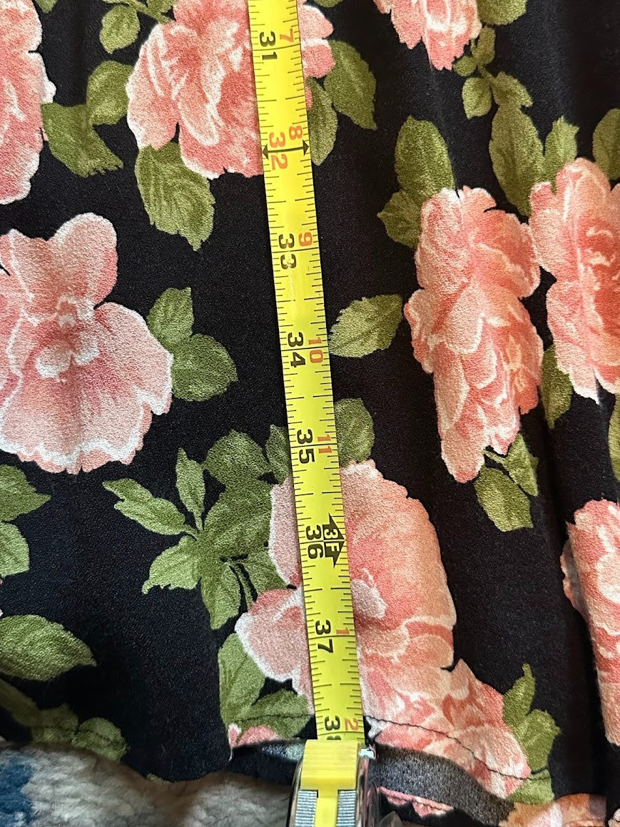 Reformation Saltillo Black Floral Midi Sun Dress