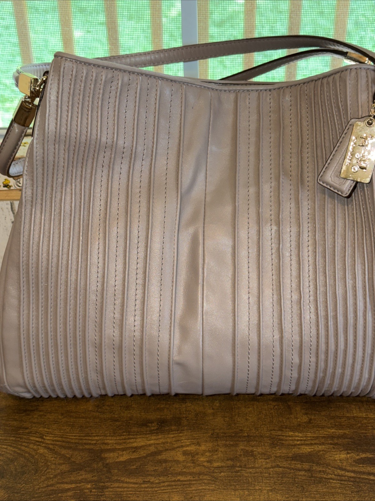 Coach Madison medium Phoebe Pintuck Leather Shoulder Bag 27885 (150