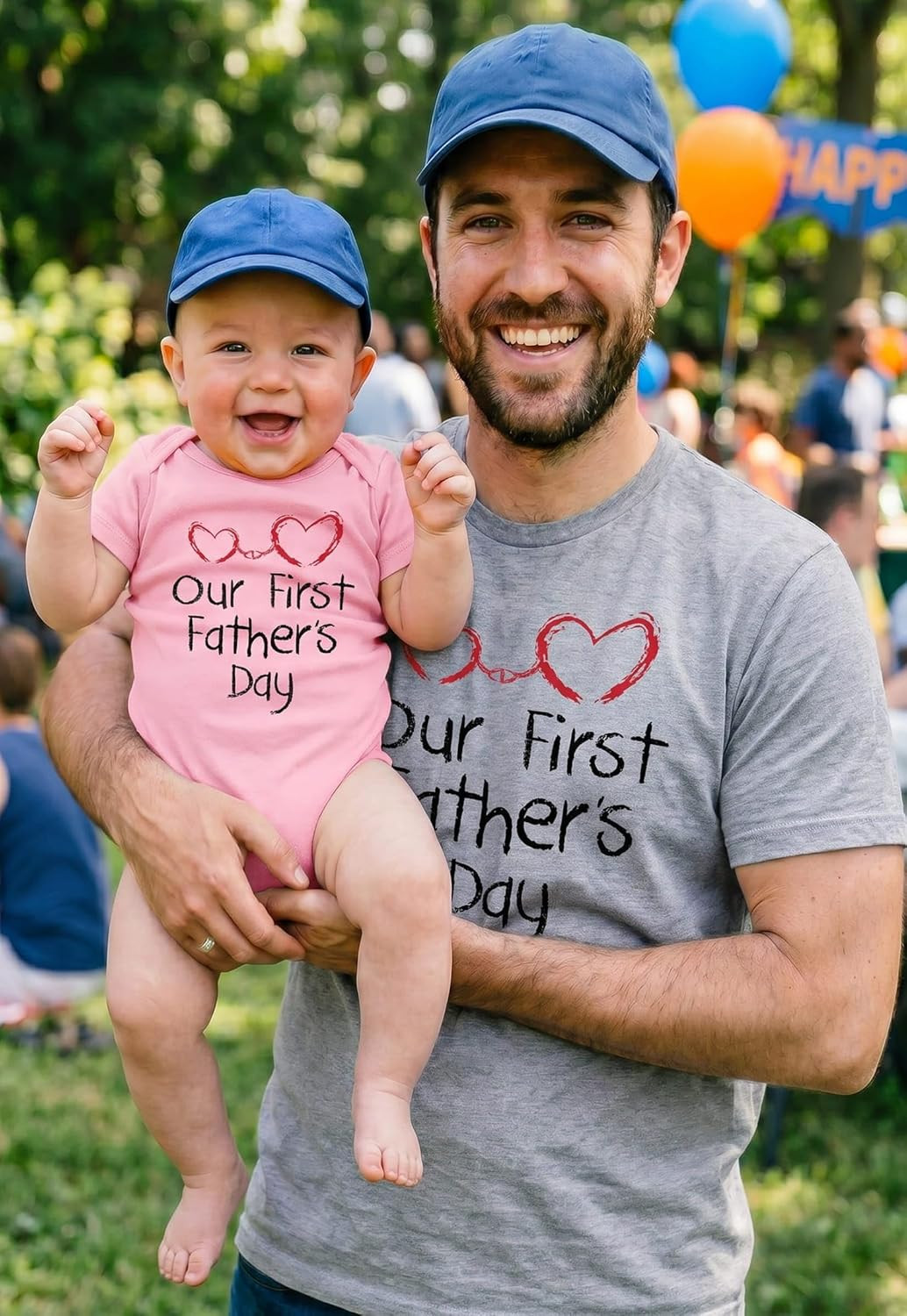 Our First Father’S Day Dad and Baby Matching Shirts – New Dad Gift Set with Men’
