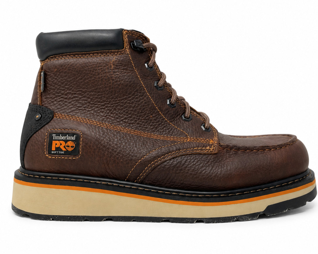 TIMBERLAND PRO GRIDWORKS 6″ WATERPROOF SOFT TOE WORK BOOT TB0A1KRQ214 BROWN NEW