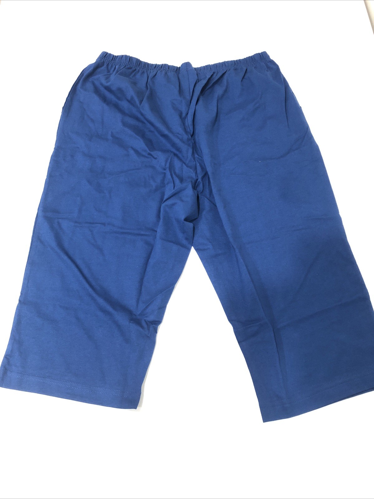 Blair Womens Blue Capri Pants Large