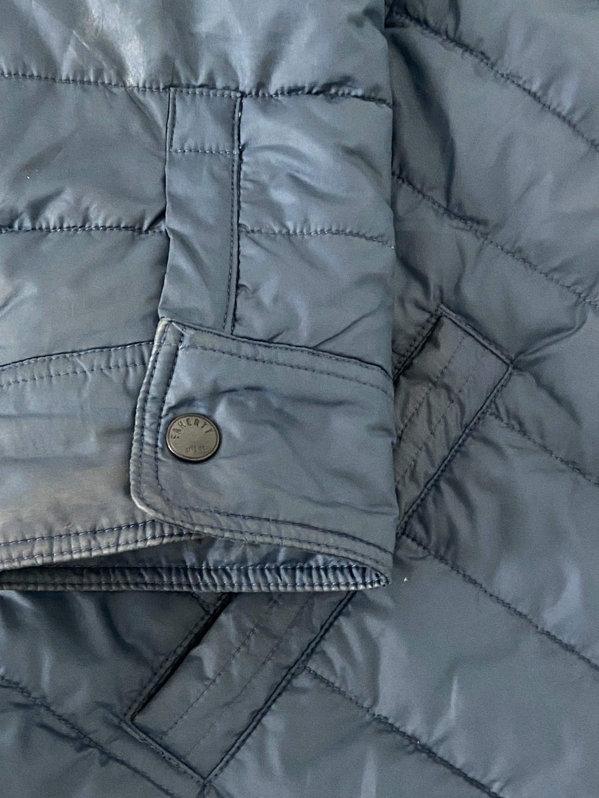 Faherty Atmosphere 100% Recycled Polyester Full Snap Quilted Jacket Size S