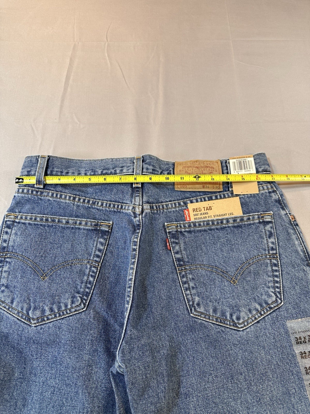 Vintage Levi’s 505 Jeans Red Tab 2000 34×30 Regular Fit Straight Leg Dead Stock