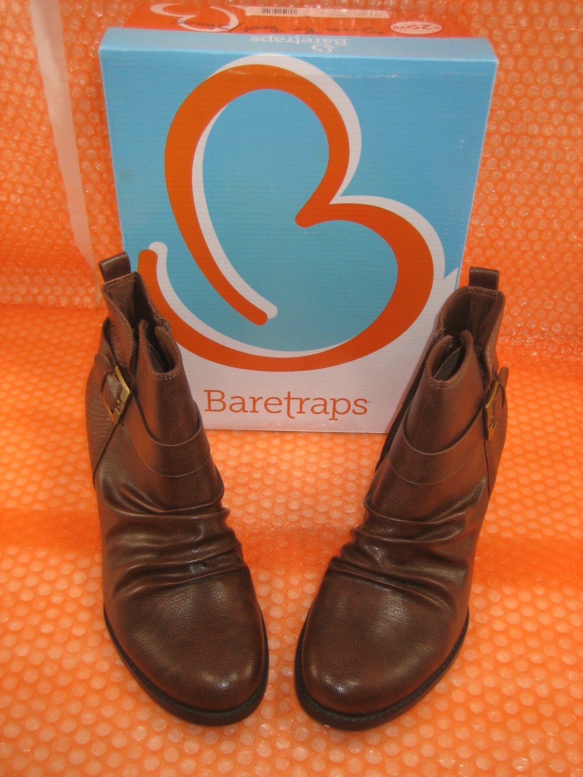 BARETRAPS Rebel Dark Brown Dress Side Zipper Womens Ankle Boot 10M