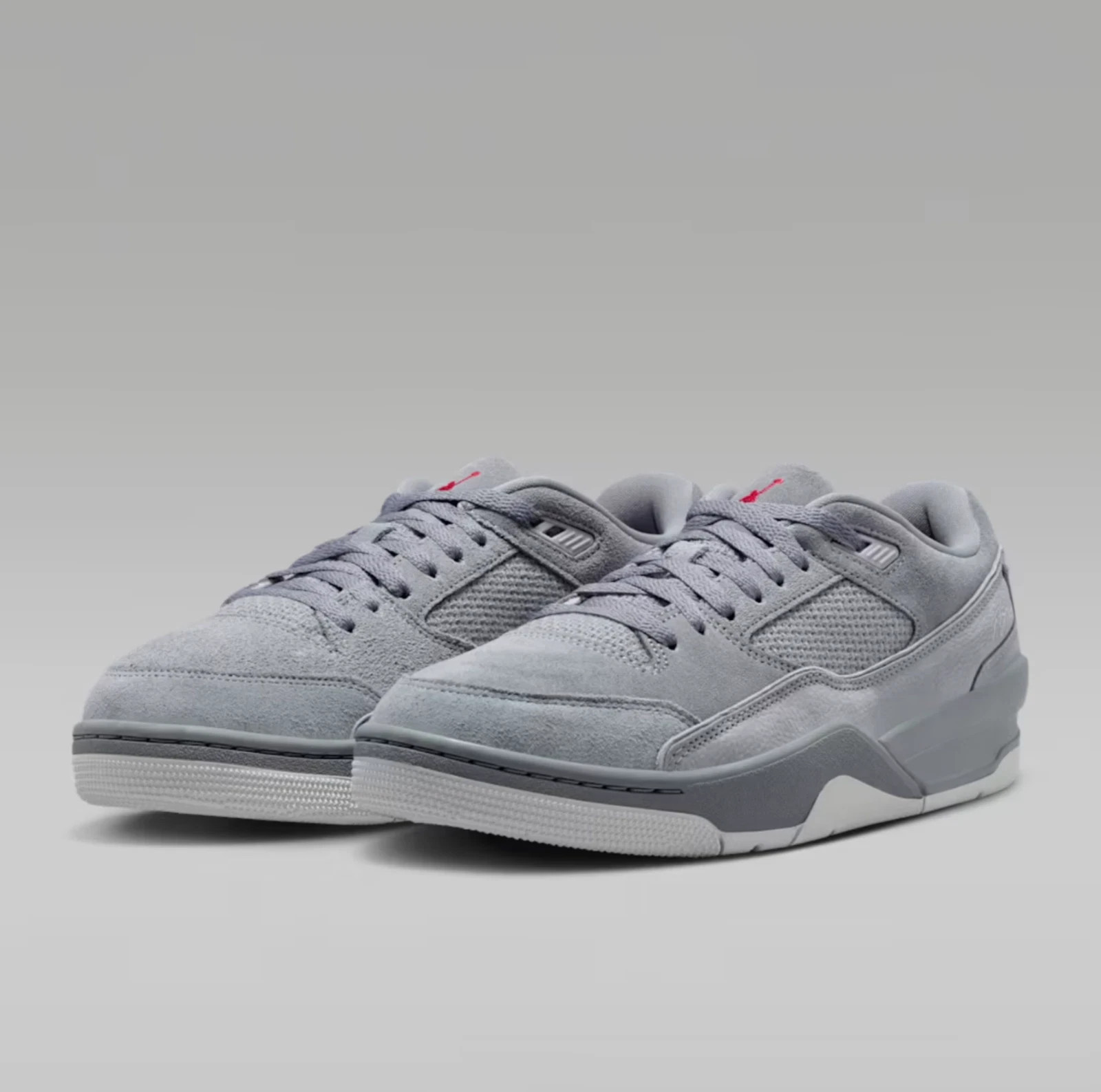 Nike Air Jordan Flight Court Cool Wolf Grey Varsity Red HF3255-007 Mens Size