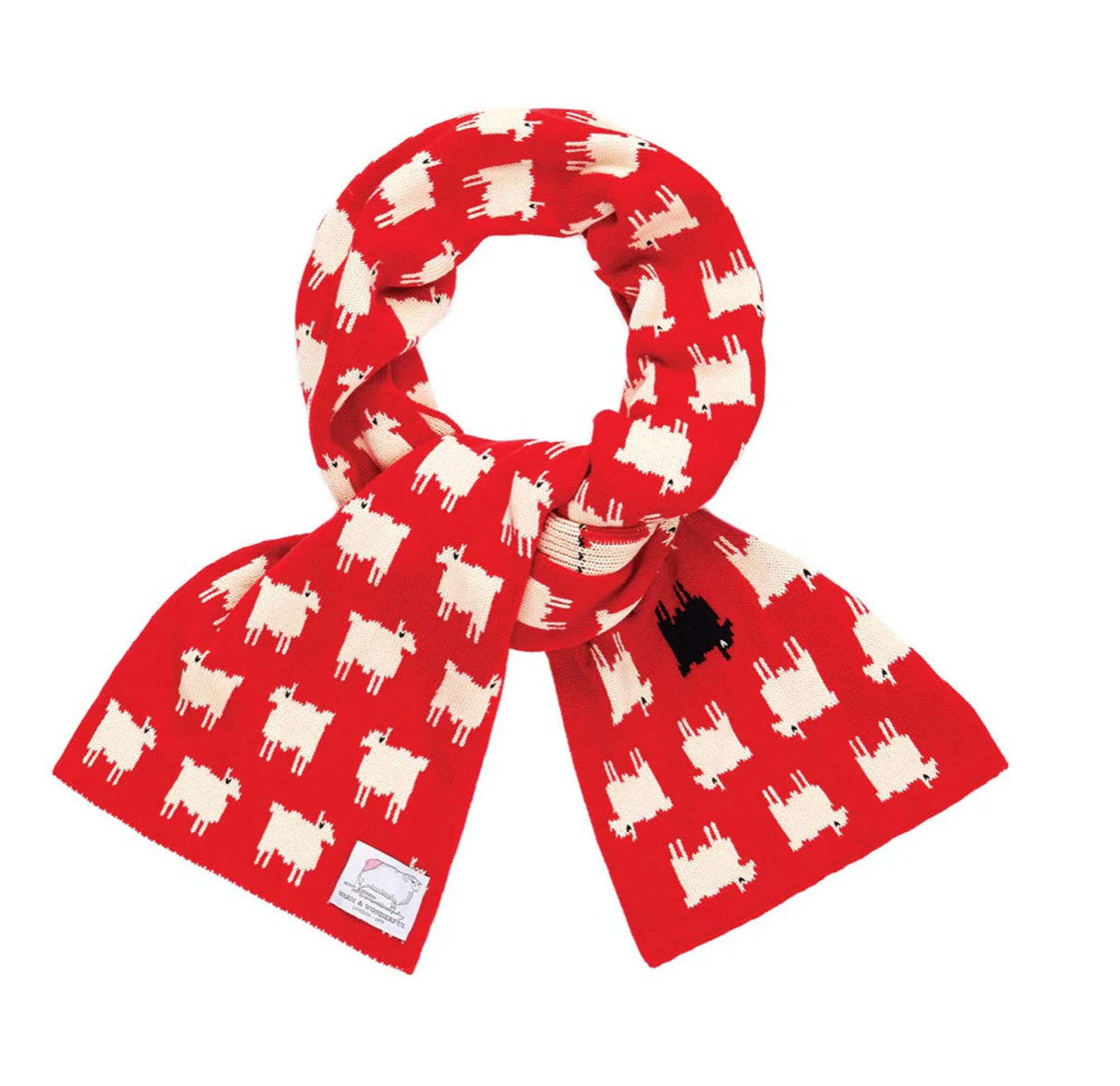Warm & Wonderful Warm and Wonderful Diana Black Sheep Scarf Wool Cashmere