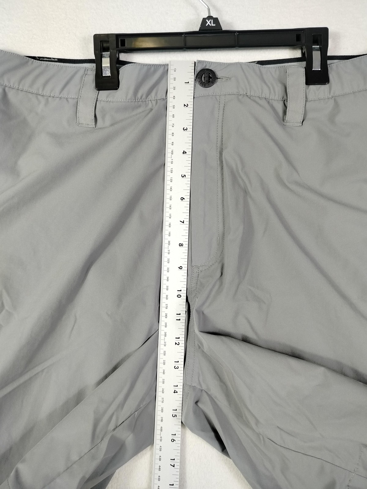 Orvis Shorts Mens 40 Gray Stretch Nylon Zip Pocket Hiking Golf Casual Outdoor