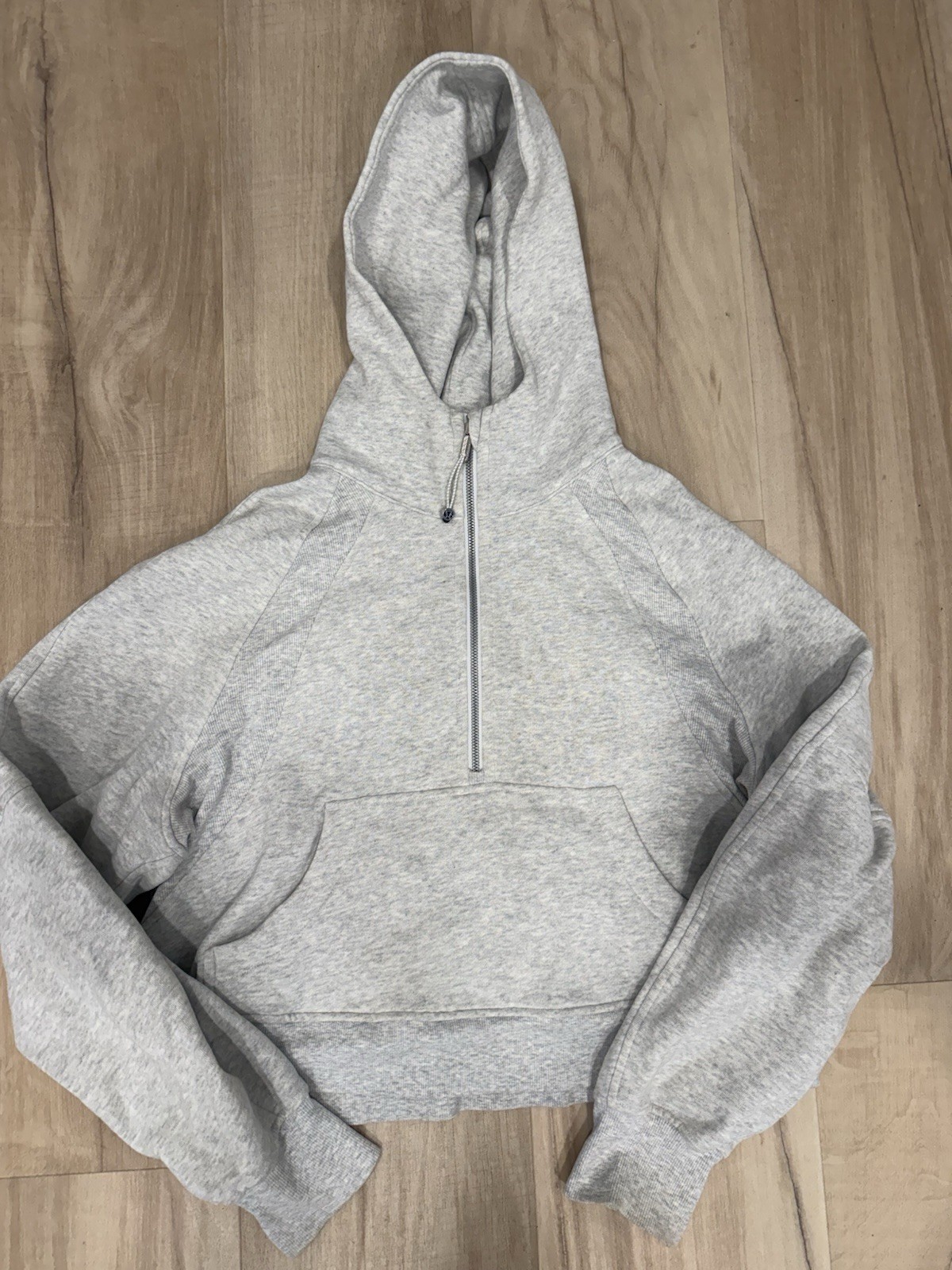 Lululemon Scuba Gray 1/2 Zip Pullover Hoodie Fleece Women’s Size M/L