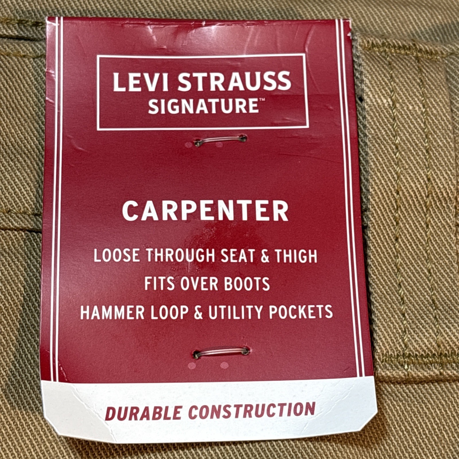 44 x 30 (actual 46×29) Levi’s Strauss Signature Workwear Carpenter Canvas NWT