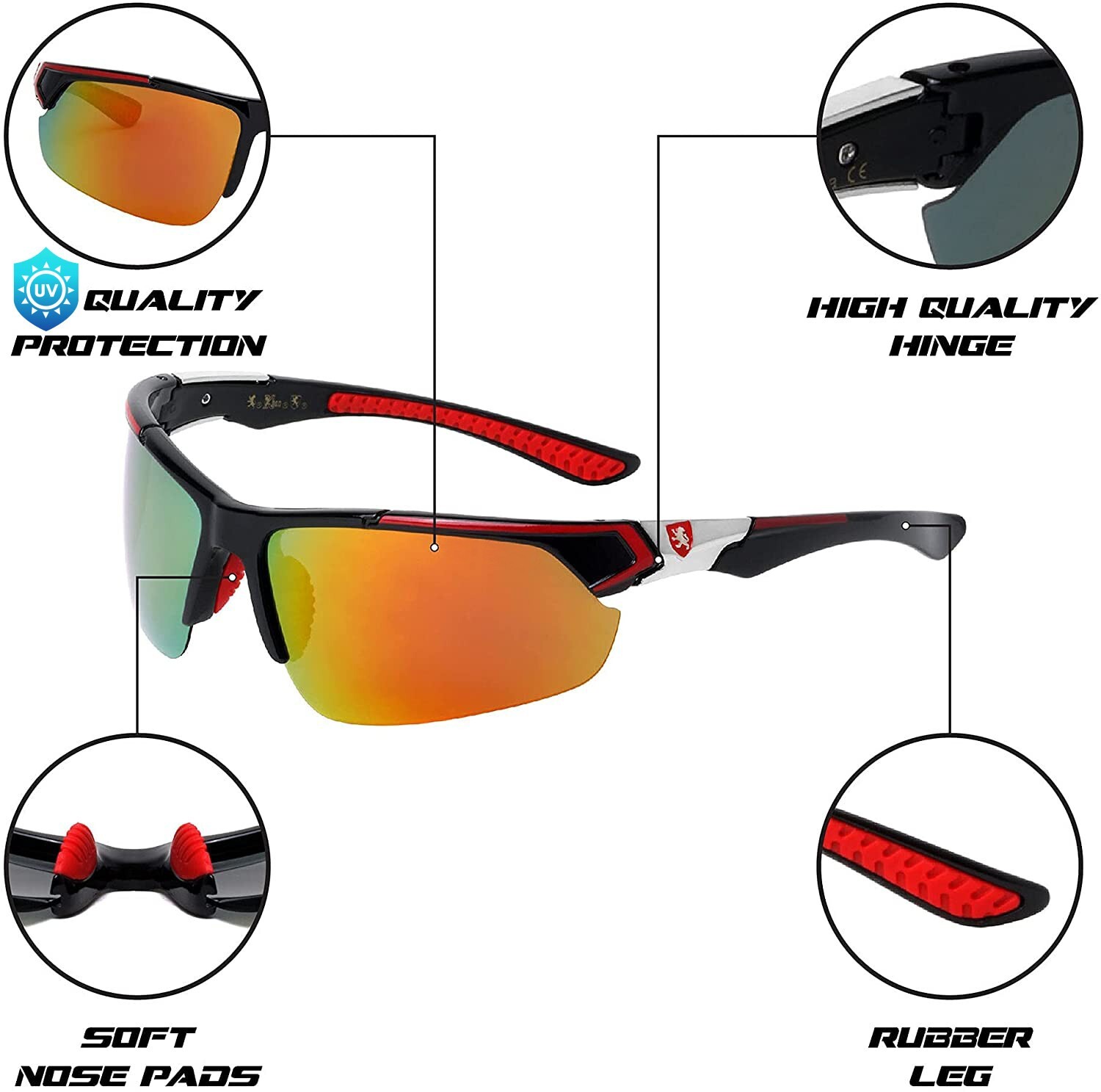 Polarized Sports Sunglasses Outdoor Cycling Driving Fishing Glasses UV400 Goggle