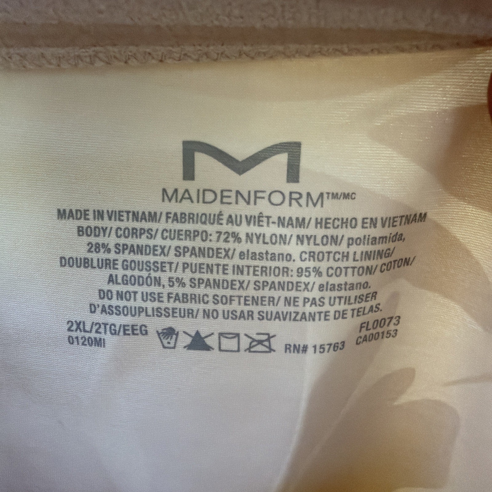 MAIDENFORM NWOT Beige Shaper Size 2Xl High Waist Brief Shapewear #FL0073