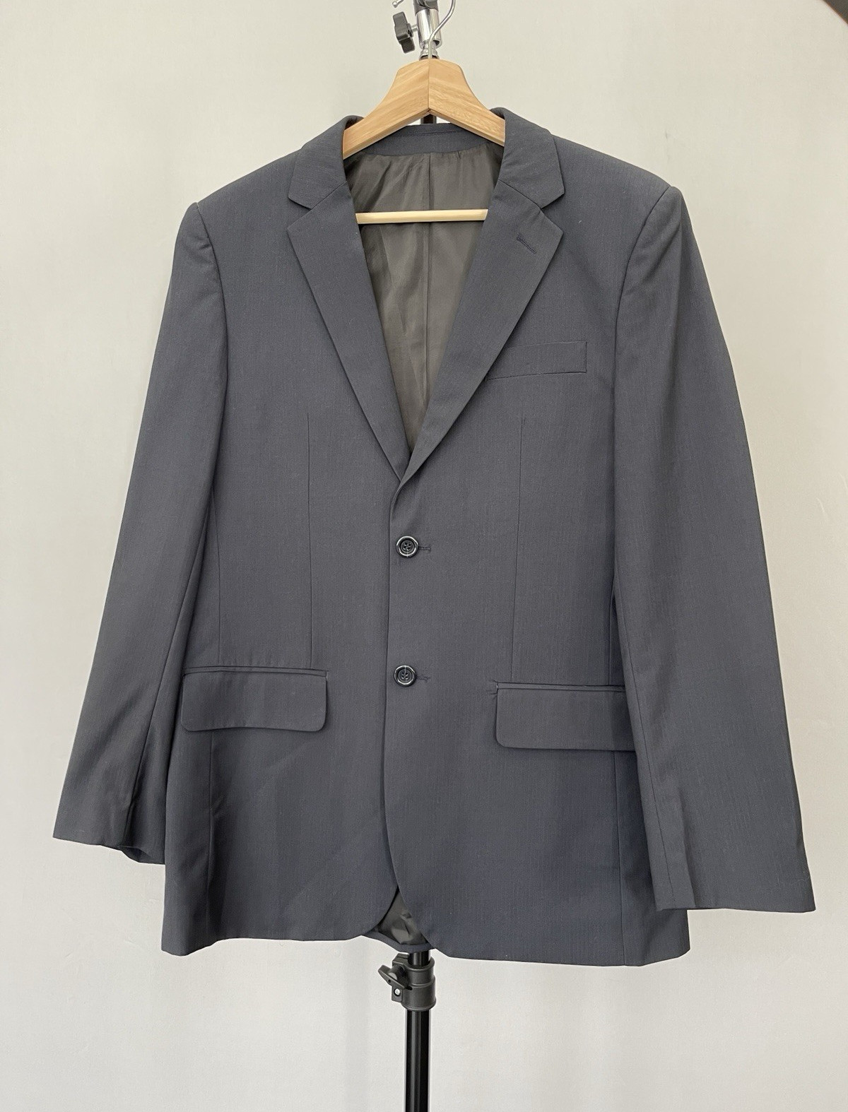 American Exchange Teen’s Navy 3-Piece Suit, 2-Button Notch Lapel, Size 20