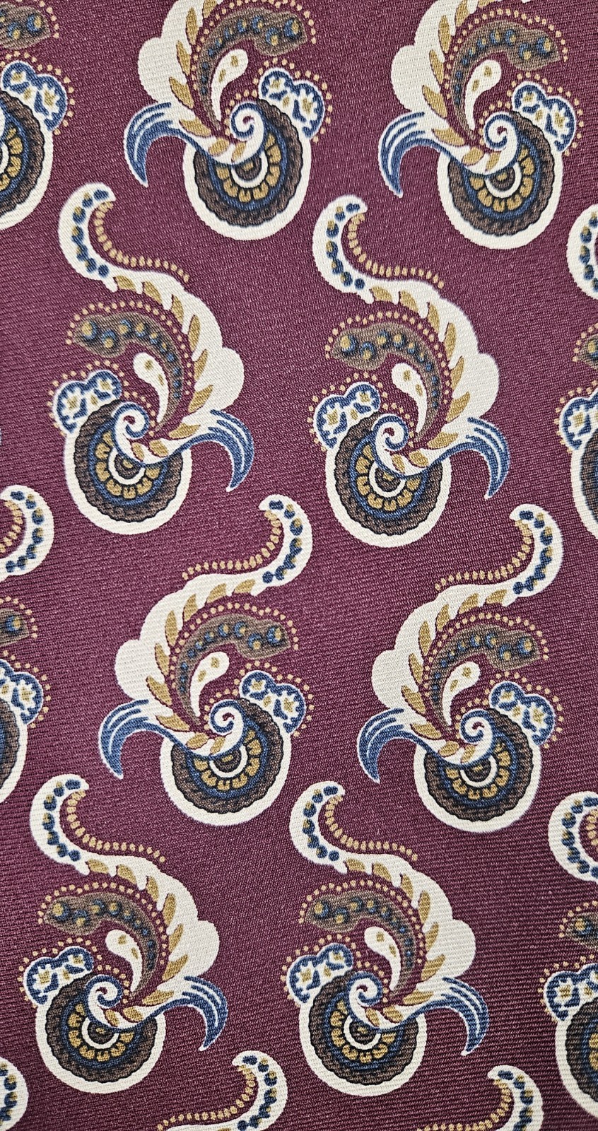J.S.A. Bank Executive Collection Men’s Woven Silk Paisley Tie Burgundy