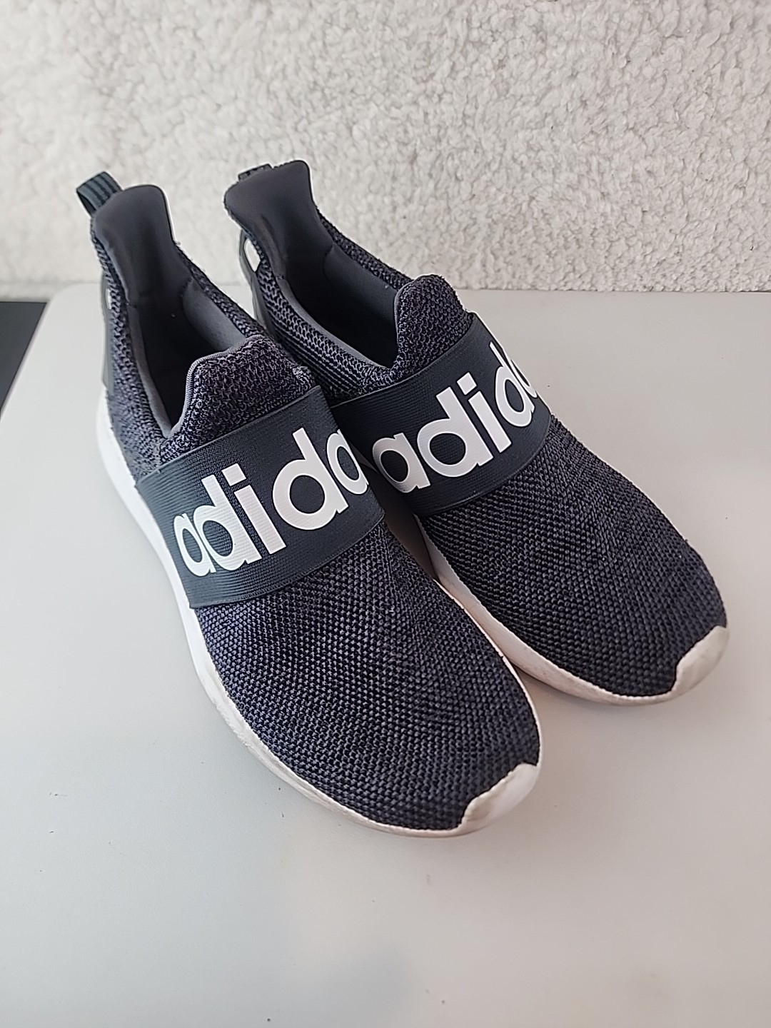 Adidas Lite Racer Adapt FV8601 Gray Running Sneaker Shoe Womans Cloudfoam Sz 8