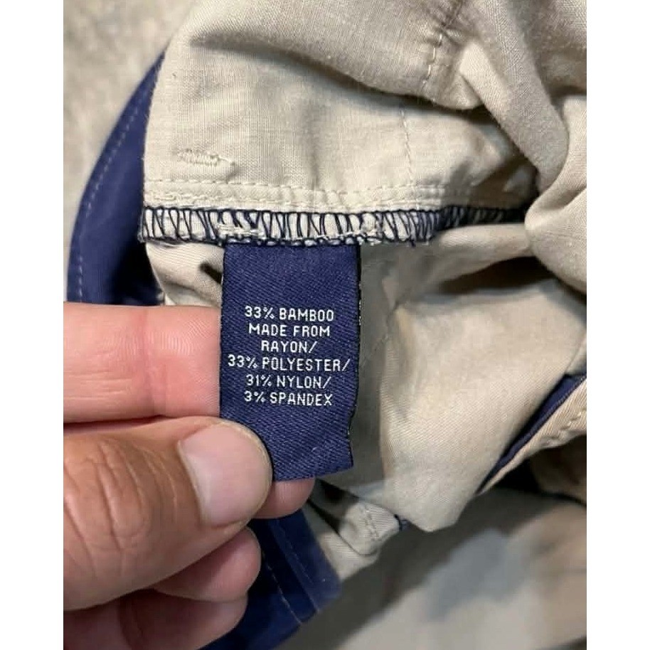 Johnnie-O Prep-Formance Pants Mens 34×32 Tan 5-Pocket Tech Stretch
