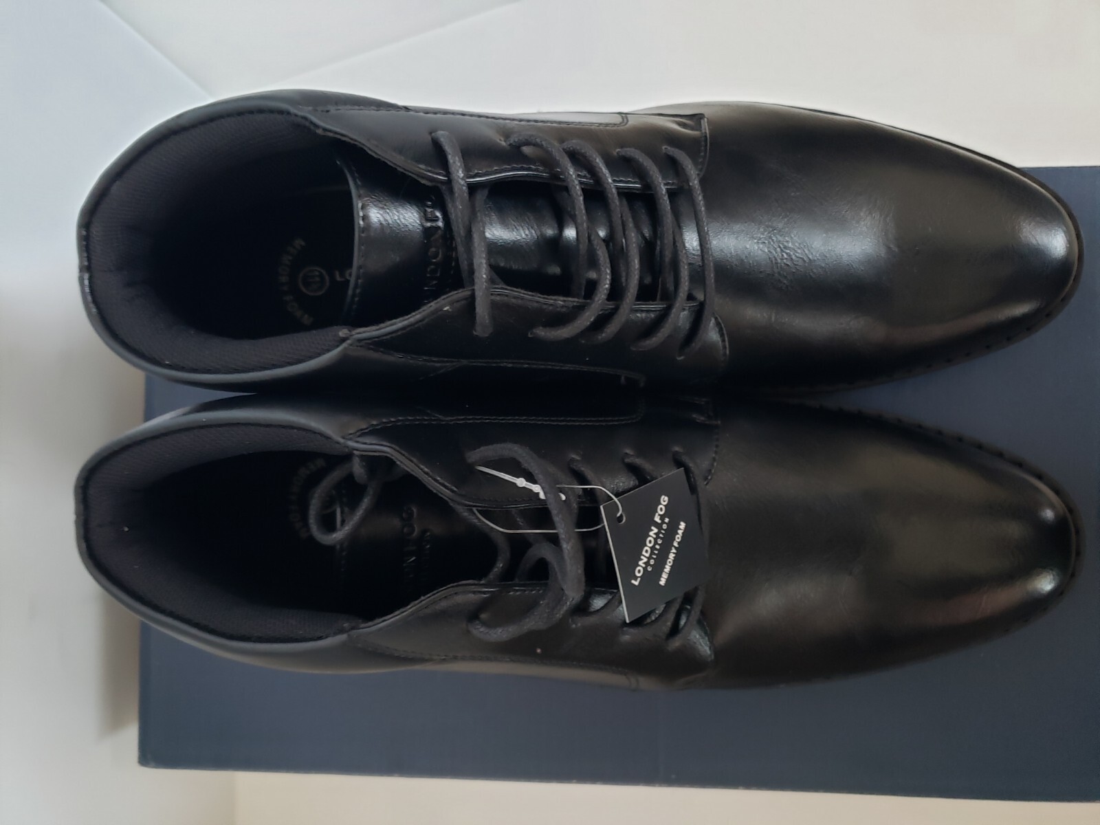 London Fog authentic brand-new men’s Tyler chukka, color black, size 11.5M