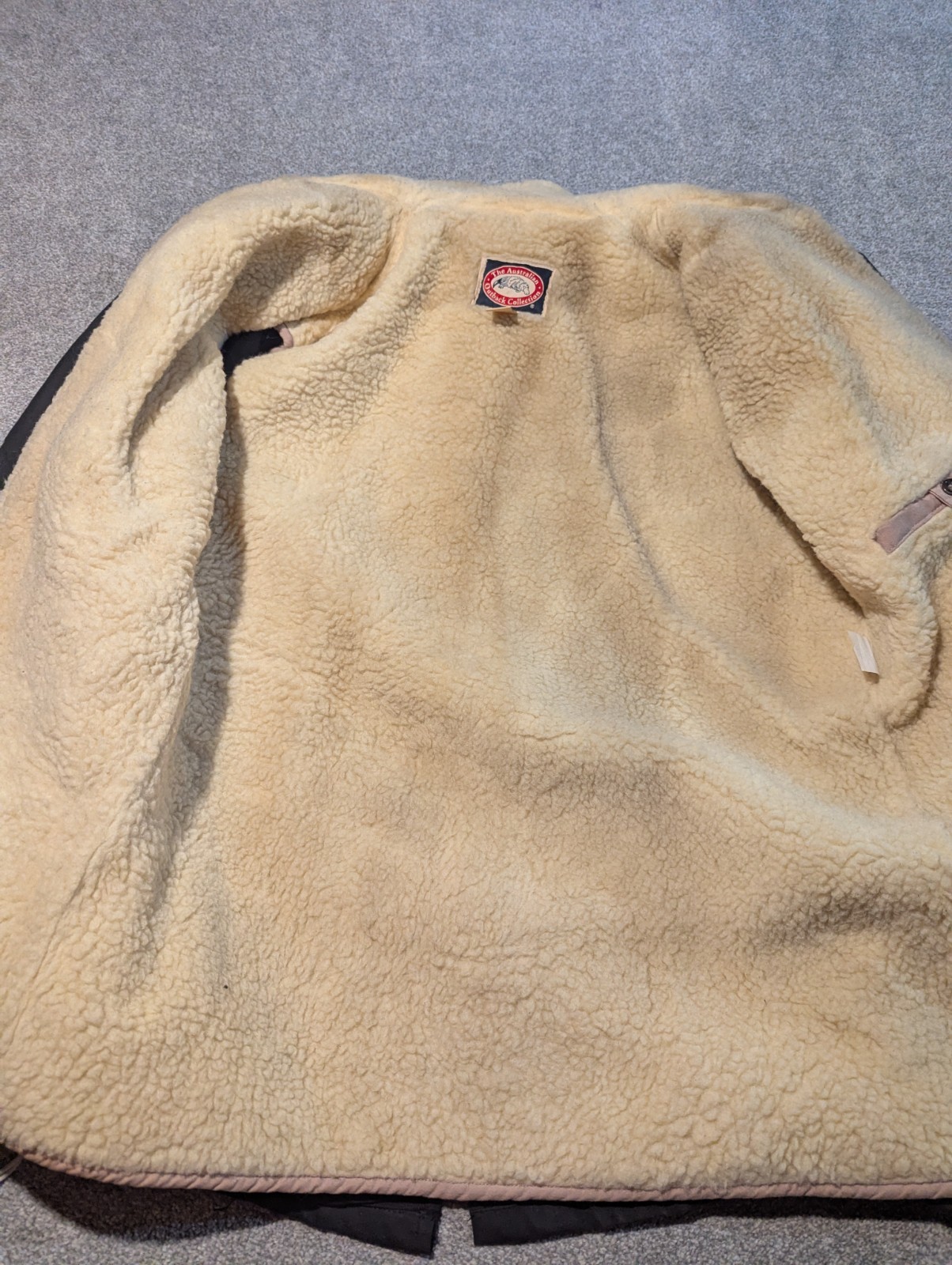 Australian Outback Collection Jacket Mens XL Waxed Wool Shearling Lined Coat