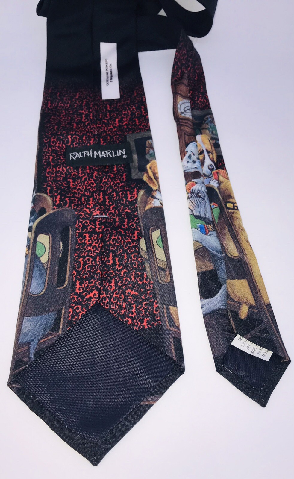 Dogs Playing Poker Cards by Ralph Marlin 59” (Classic 57” – 60”) Men’s Neck Tie