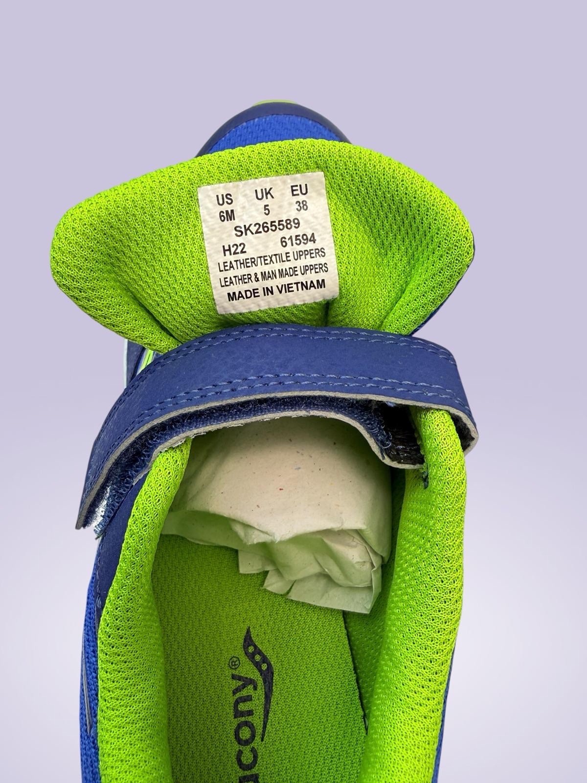 Saucony Blue/Green Hook & Loop Mesh Low Top Sneaker Toddler 6M SK265589