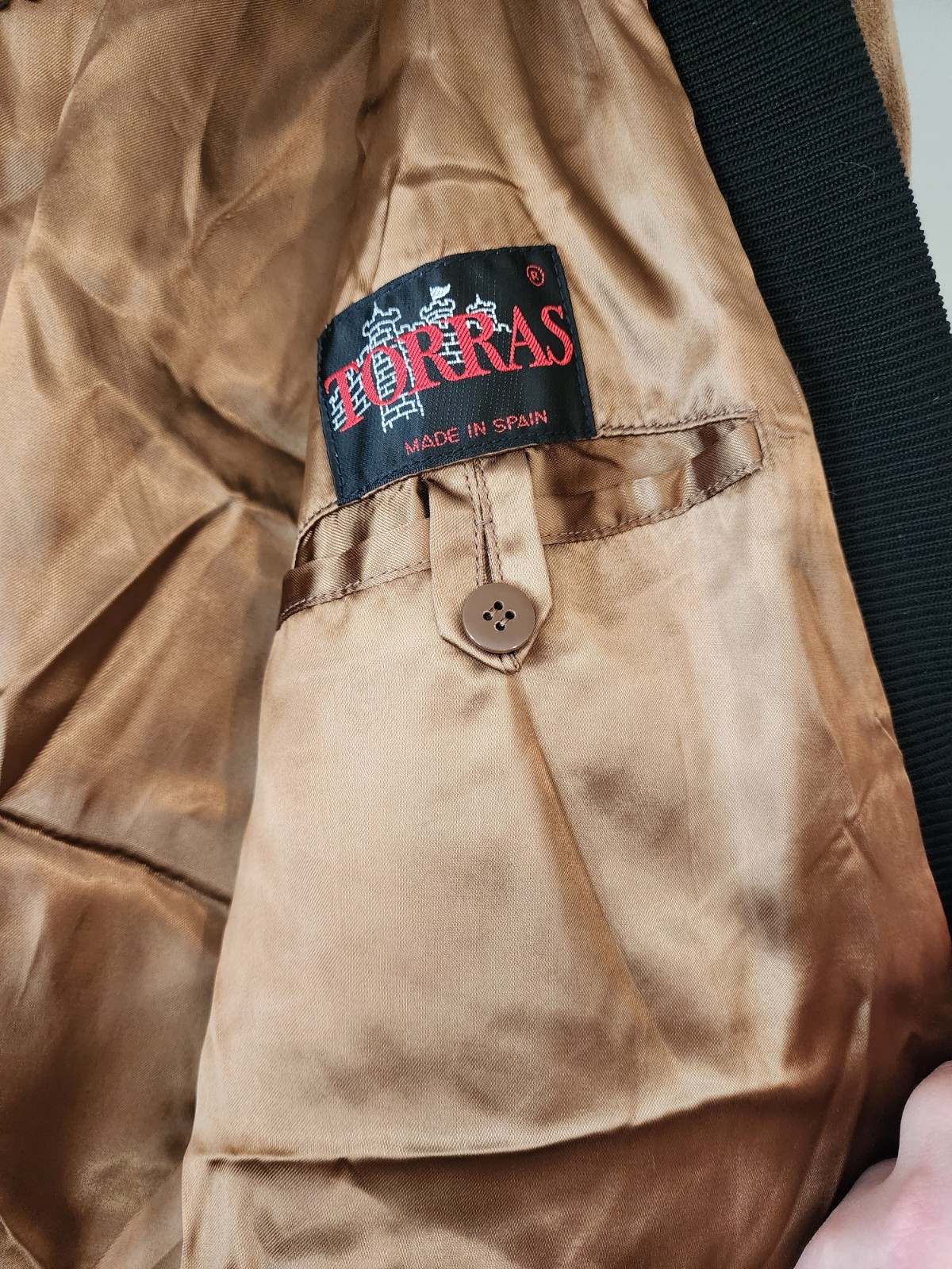 TORRAS VTG 80’s Suede Leather Bomber Style Cardigan Jacket Made in Spain Size40