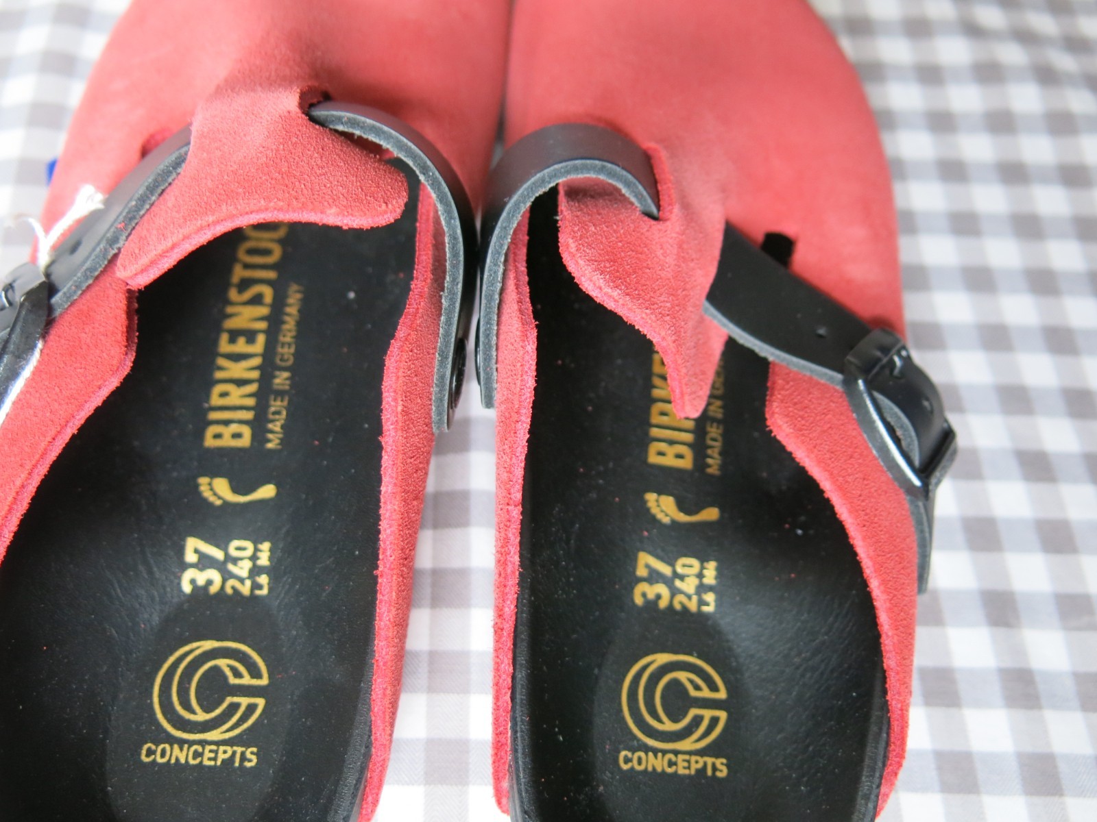 Birkenstock Boston x Concepts leather clogs red EU 37 US 6-6.5 medium/narrow
