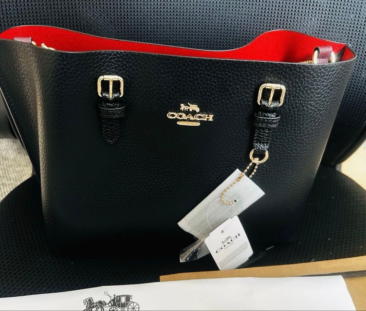 COACH C4084 Molly Tote 25 Leather Handbag 2‑Way Shoulder 19.5x29x10.5cm 530g