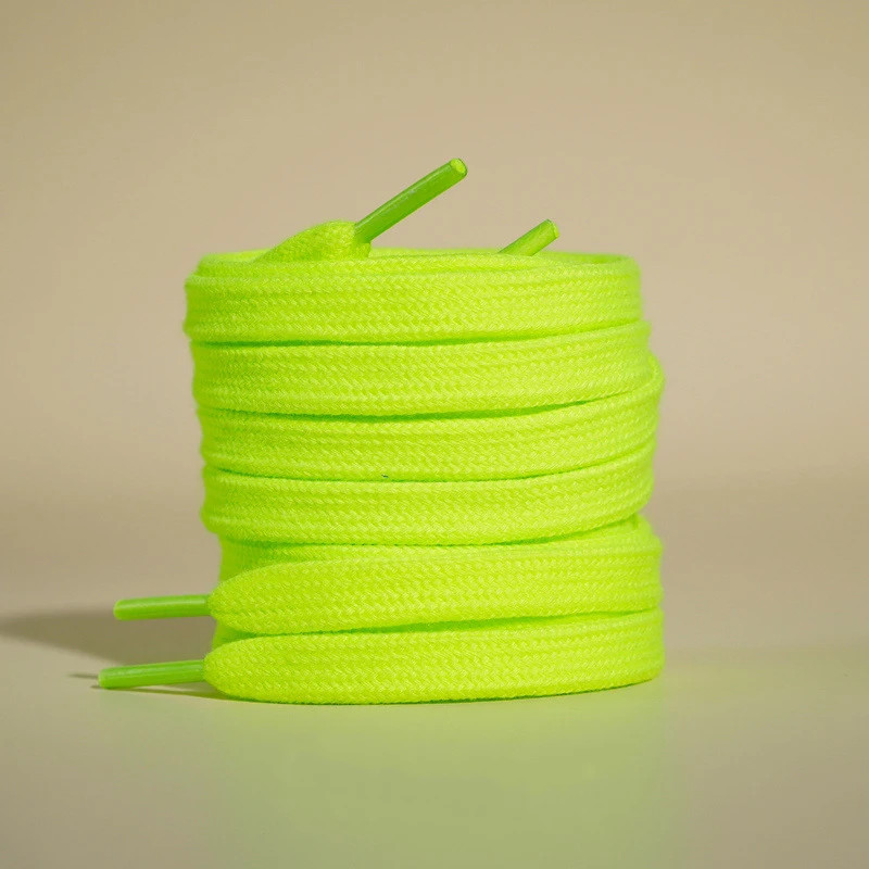 0.8 Cm Wide Unisex Solid-Color Shoelaces Flat High-Quality Cotton Shoelace Suita
