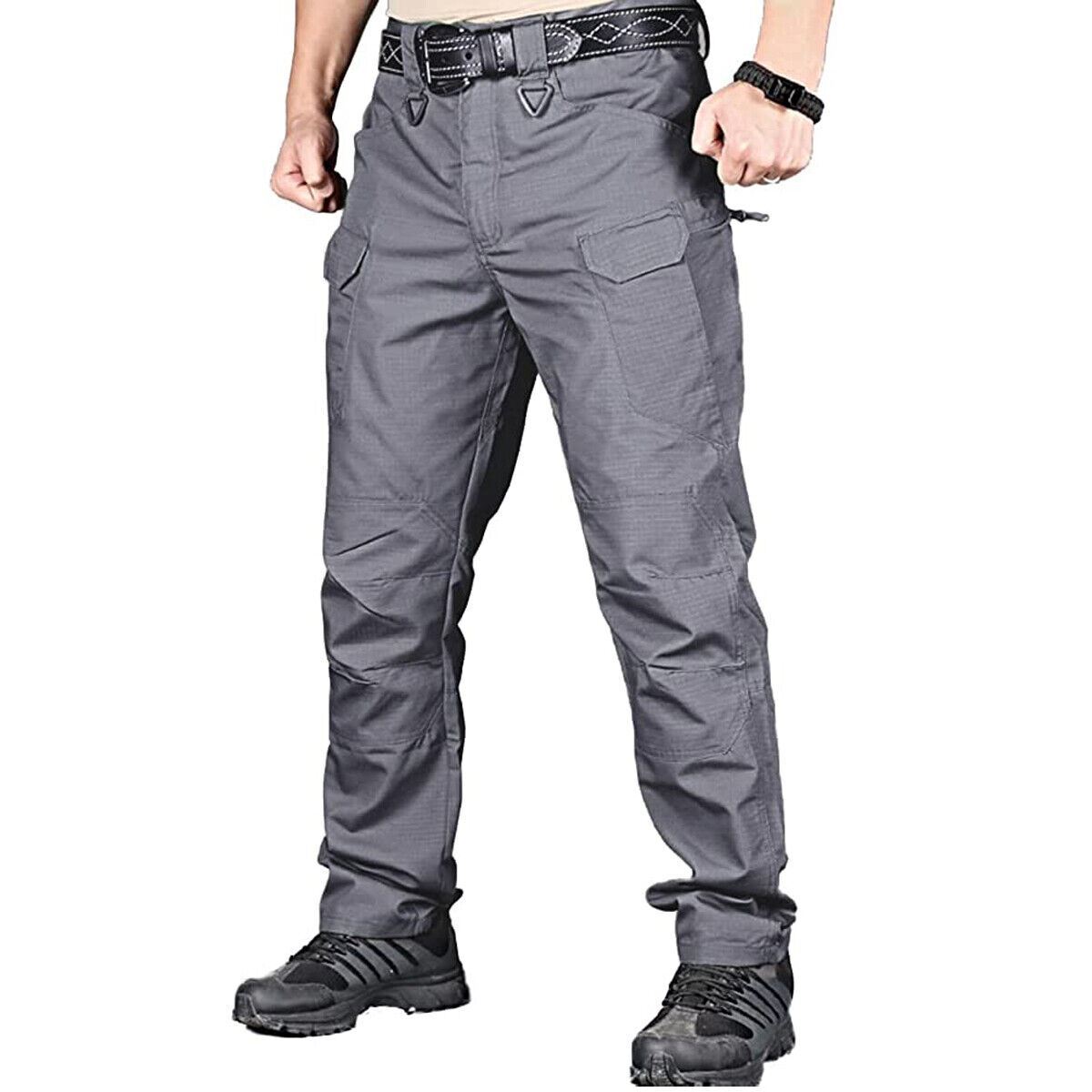 Cargo Trousers Mens Tactical Waterproof Hiking Military Combat Outdoor Pants US