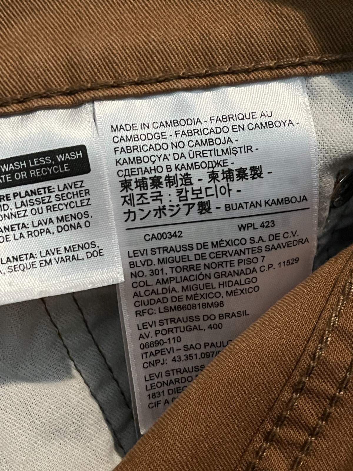 EUC Levi’s 502 PANTS Regular Tapered TAN Mens tag=29×30 (MEASURED 30×28) (9173)