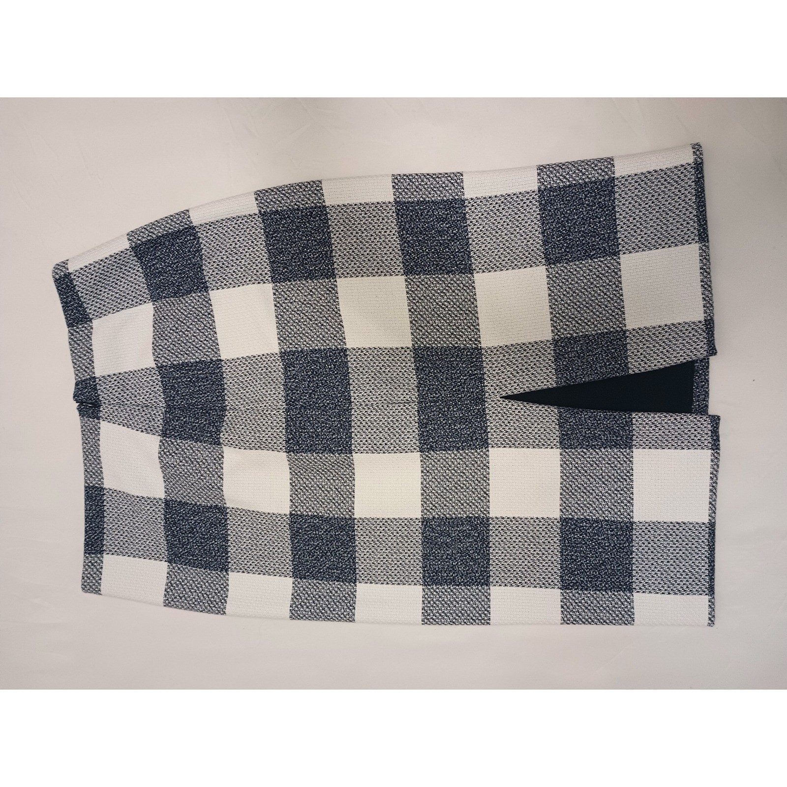 Banana Republic Womens Navy White Buffalo Check Pencil Skirt High Waist Small